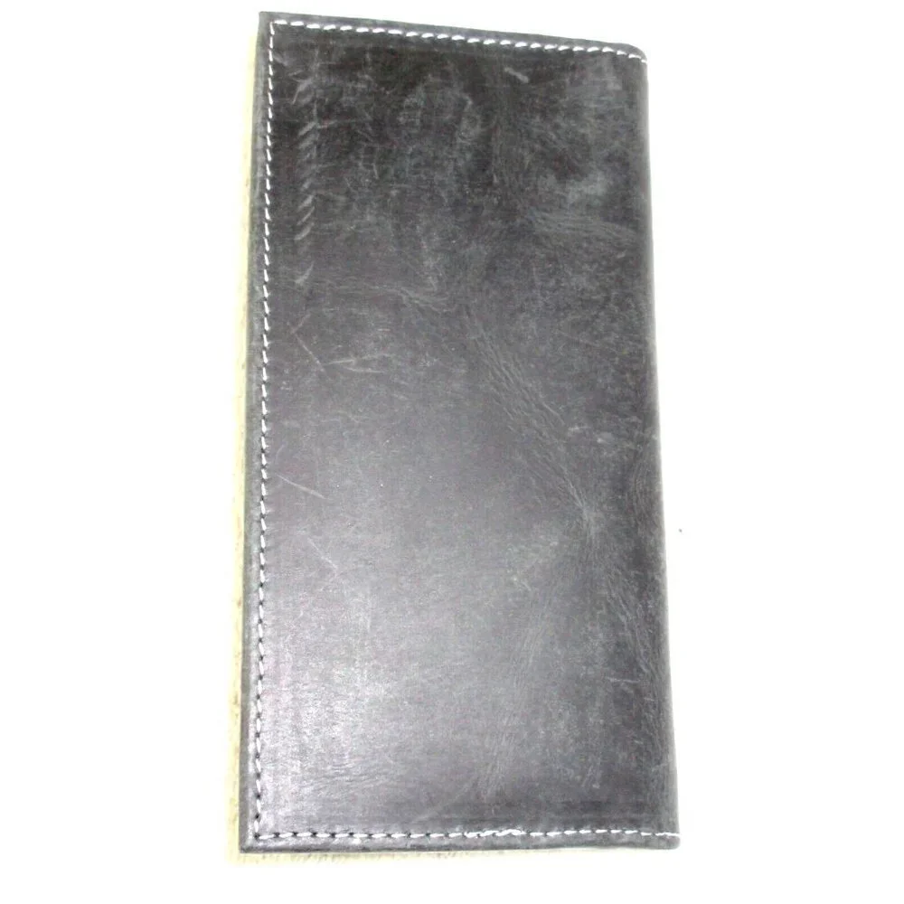 American Bison Men's Buffalo Nickel Concho Rodeo Black Leather Wallet NEW